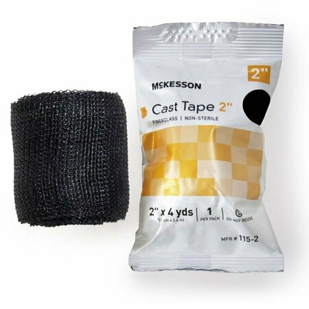 MCKESSON Cast Tape, Black, 2 Inch x 4 Yard, 10PK 115-2A